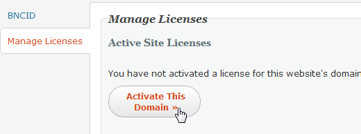WPTouch Activate this Domain
