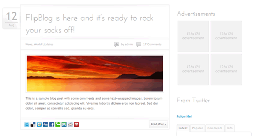 FlipBlog WordPress Theme