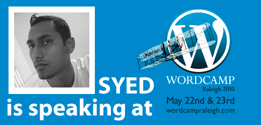 Syed Balkhi is speaking at WordCamp Raleigh