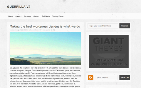 Guerrilla v2 Theme for WordPress
