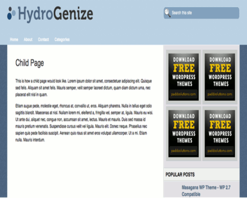Hydrogenize Theme for WordPress