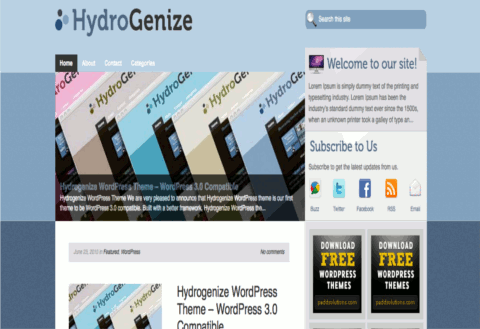 Hydrogenize Theme for WordPress
