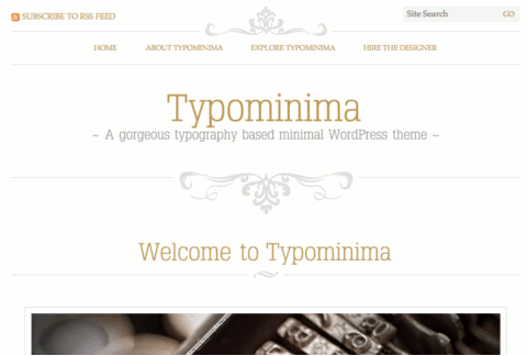 Typominima Theme for WordPress