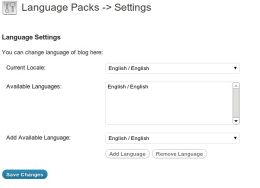 Language Packs Language Packs