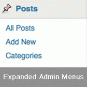 Expanded Admin Menu