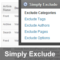 Simply Exclude WordPress Plugin