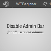 Disable WordPress Admin Bar Disable WordPress Admin Bar
