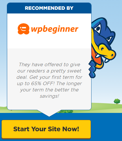 Click our link to automatically apply the HostGator discount code
