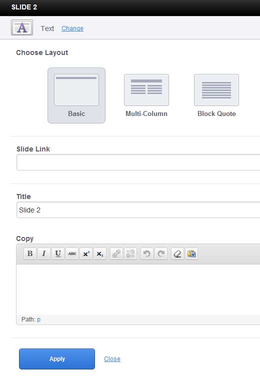 SlideDeck Text Slide Type SlideDeck Text Slide Type
