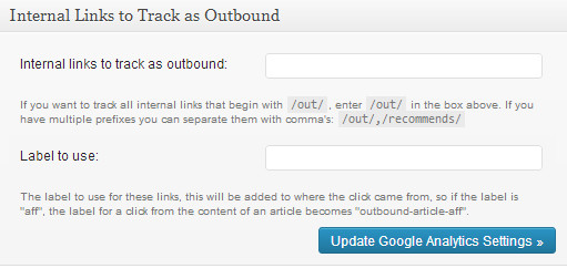 Tracking internal links as outbound links