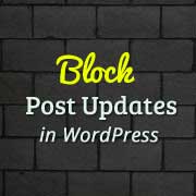 Block Post Updates in WordPress