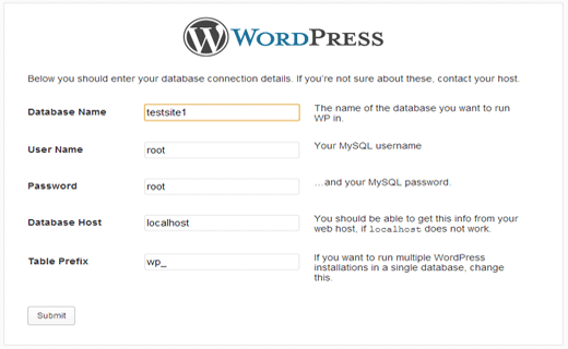 Provide database information in WordPress in MAMP on Mac