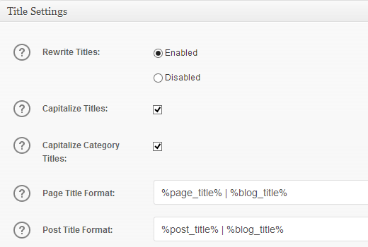 Setting titles with All in One SEO Pack 