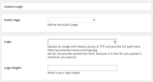 Custom login settings for completely private WordPress blog