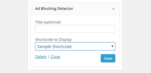 Ad Blocking Detector Widget