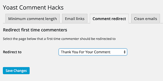 Redirect first time commenter Redirect first time commenter