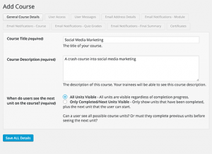Adding a new course in WP Courseware LMS Adding a new course in WP Courseware LMS