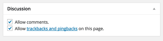 Turn comments and pingbacks off/on for individual WordPress posts