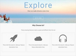 feature boxes with proper styling and large icons feature boxes with proper styling and large icons
