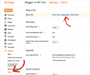 Exporting your Blogger blog Exporting your Blogger blog