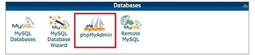 phpMyAdmin cPanel