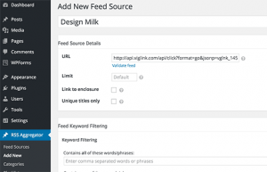 Adding a feed source Adding a feed source