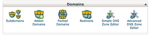 Subdomains icon in cPanel