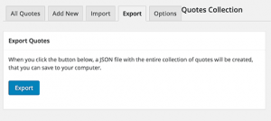 Export your quotes collection Export your quotes collection