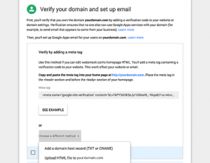 Verify ownership of your domain Verify ownership of your domain