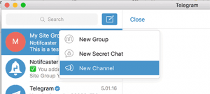 Creating a new Telegram channel Creating a new Telegram channel