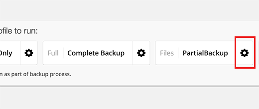 Customize your backup profile Customize your backup profile
