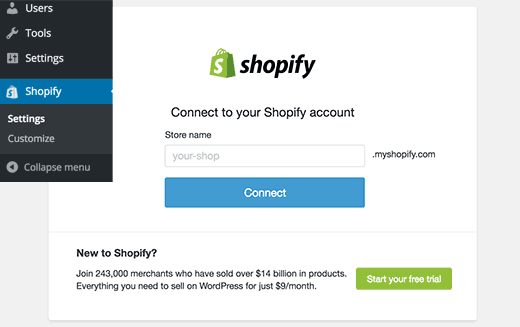 Connecting your WordPress site to Shopify Connecting your WordPress site to Shopify