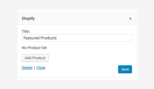 Shopify widget