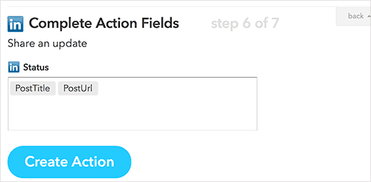 Action fields Action fields