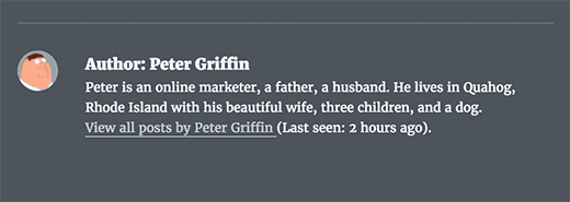 Showing user's last login information in author bio box Showing user's last login information in author bio box