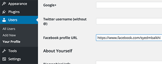 Enter your Facebook profile URL Enter your Facebook profile URL
