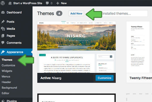 Install WordPress Themes Install WordPress Themes