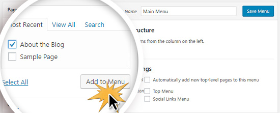 Adding pages to your WordPress menu Adding pages to your WordPress menu