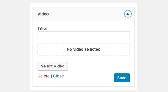 New video widget in upcoming WordPress 4.8