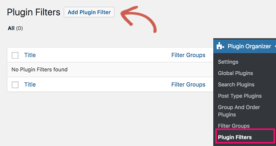 Add plugin filter