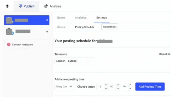 Buffer posting schedule