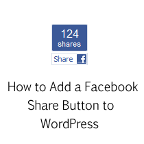 official facebook share count button for your wordpress