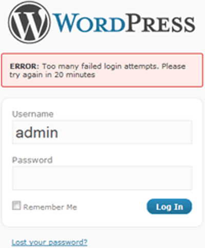how to unblock limit login attempts in wordpress