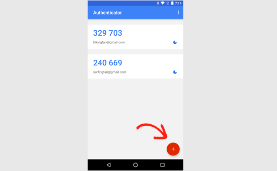 Google Authenticator добавление нового аккаунта