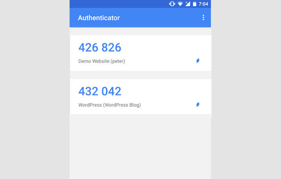 Google аутентификатор коды, основанные на времени