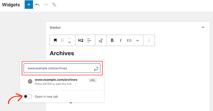 How to add a link to a widget title in WordPress