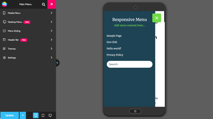 Now you can customize your responsive menu