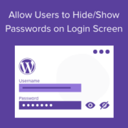 How to allow users to hide/show passwords on login screen