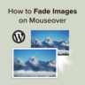 How to fade images on mouseover in WordPress