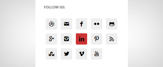 Simple social icons